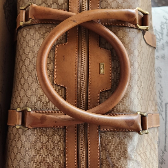 CELINE Macadam Boston Monogram Tan/Cream Duffle Bag UNISEX - Picture 7 of 16